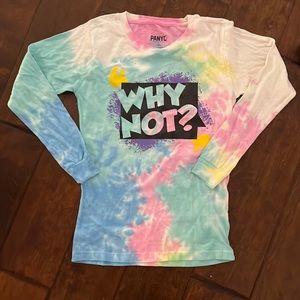 Tie-dye: never worn. Slim fit large